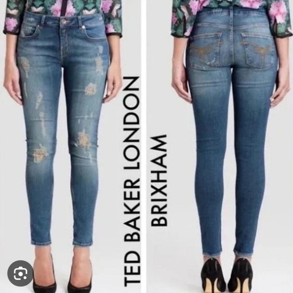 TED BAKER 28 Sew in Love Jeans Some stretch, So Soft. EUC - Picture 6 of 7